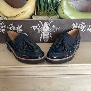 Franco Sarto Patent Leather Tassel Loafers